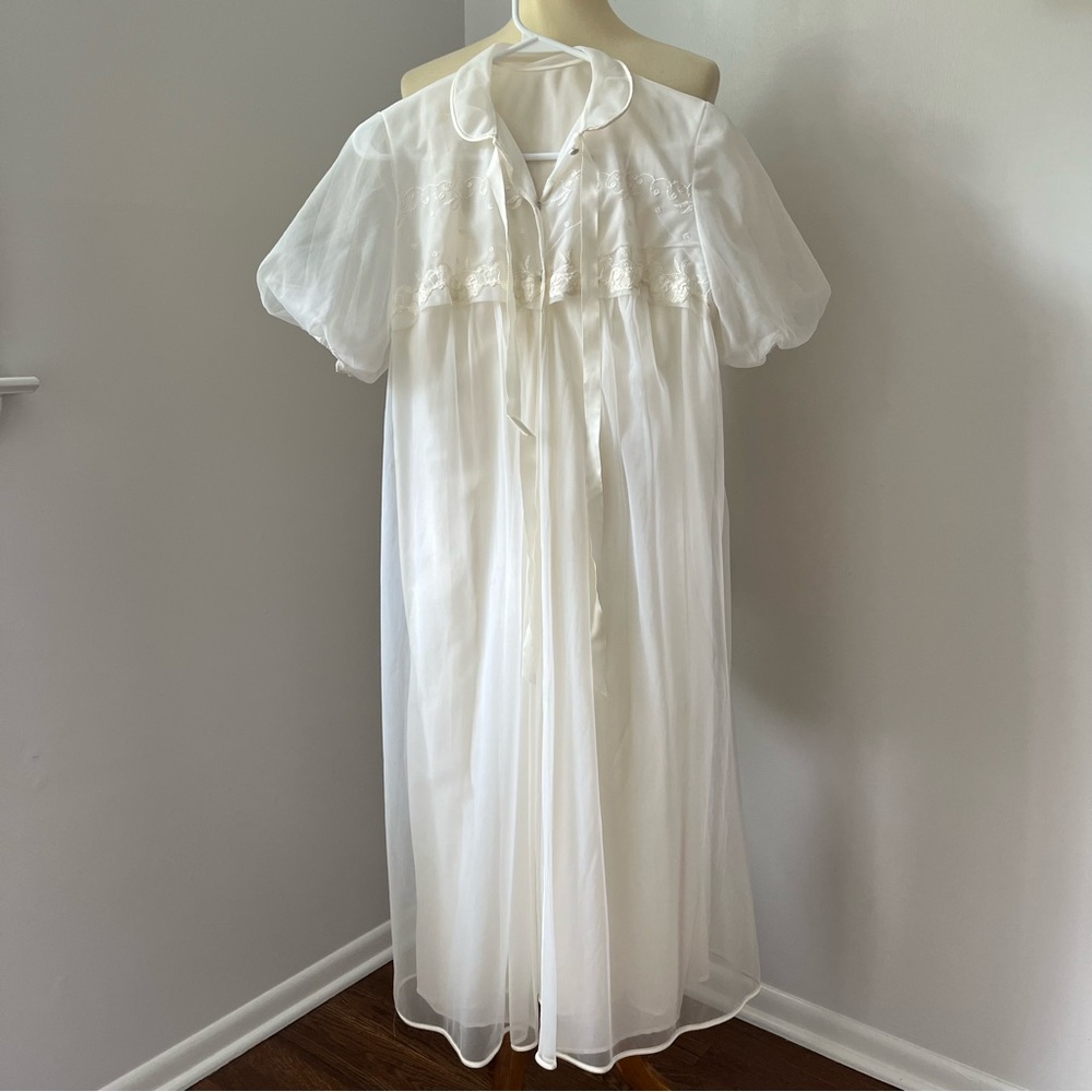 Rogers Women's Slip Nightgown Dream Mode Robe Size 34 Nylon Lace Sheer Costume